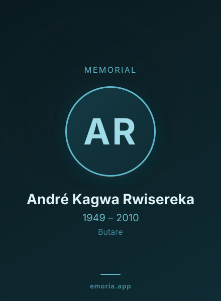 Memorial portrait of André Kagwa Rwisereka