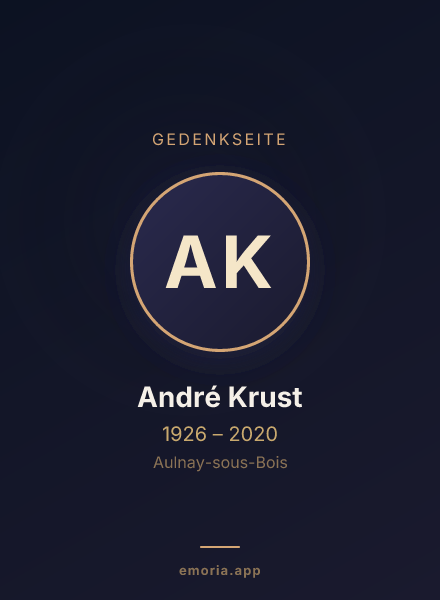 Gedenkportrait von André Krust