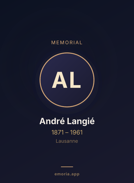 Memorial portrait of André Langié