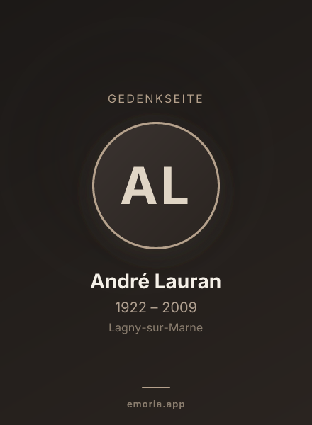 Gedenkportrait von André Lauran