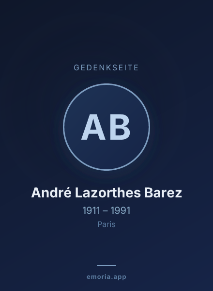 Gedenkportrait von André Lazorthes Barez