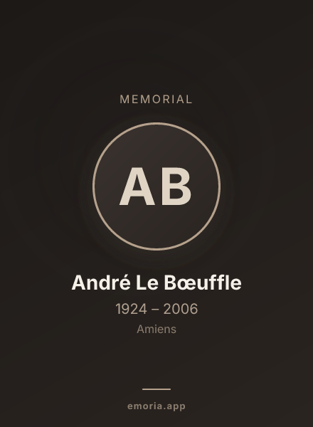Memorial portrait of André Le Bœuffle