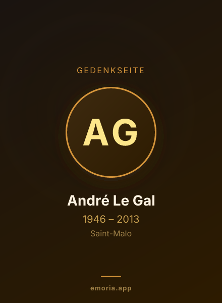 Gedenkportrait von André Le Gal