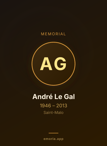 Memorial portrait of André Le Gal