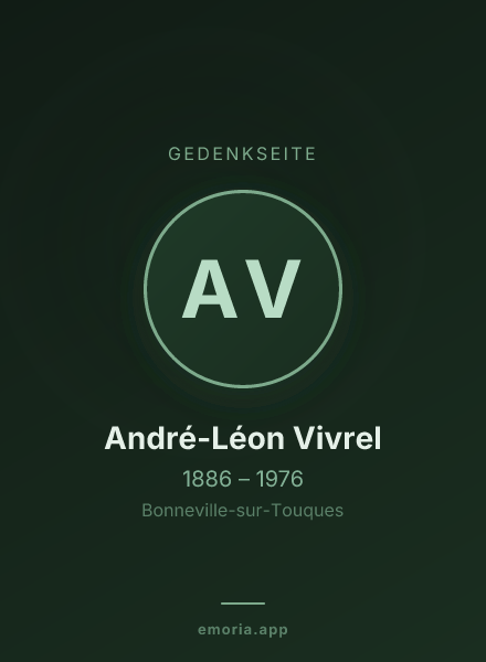 Gedenkportrait von André-Léon Vivrel