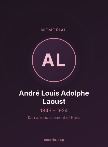 Memorial portrait of André Louis Adolphe Laoust
