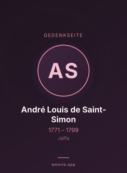 Gedenkportrait von André Louis de Saint-Simon