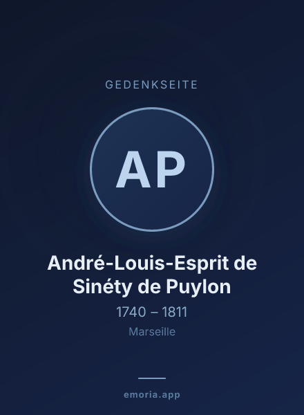 Gedenkportrait von André-Louis-Esprit de Sinéty de Puylon
