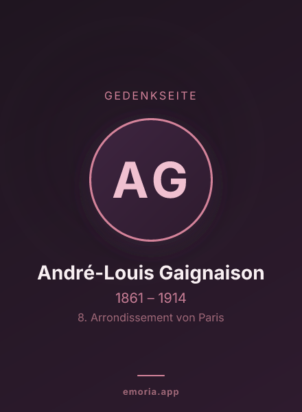 Gedenkportrait von André-Louis Gaignaison