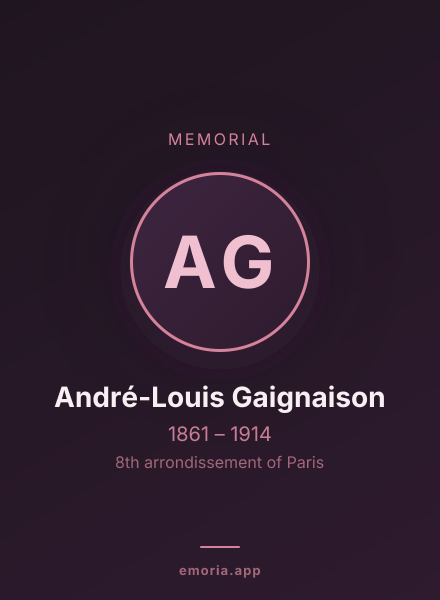 Memorial portrait of André-Louis Gaignaison