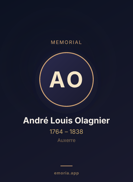 Memorial portrait of André Louis Olagnier