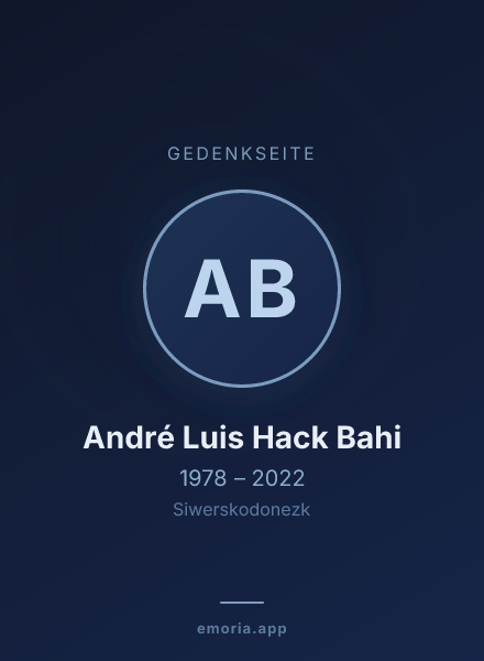 Gedenkportrait von André Luis Hack Bahi