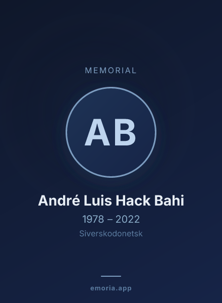 Memorial portrait of André Luis Hack Bahi
