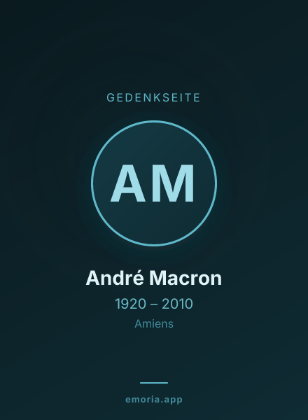 Gedenkportrait von André Macron