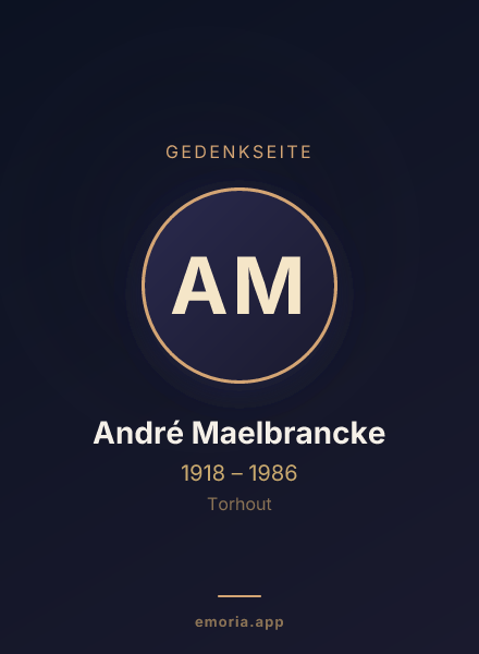 Gedenkportrait von André Maelbrancke