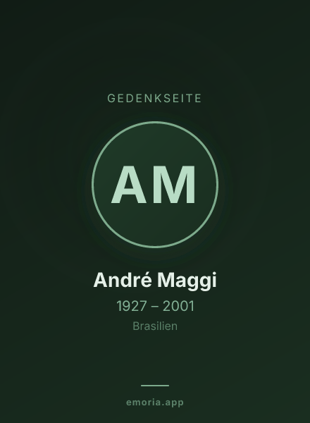 Gedenkportrait von André Maggi