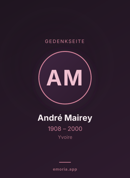 Gedenkportrait von André Mairey
