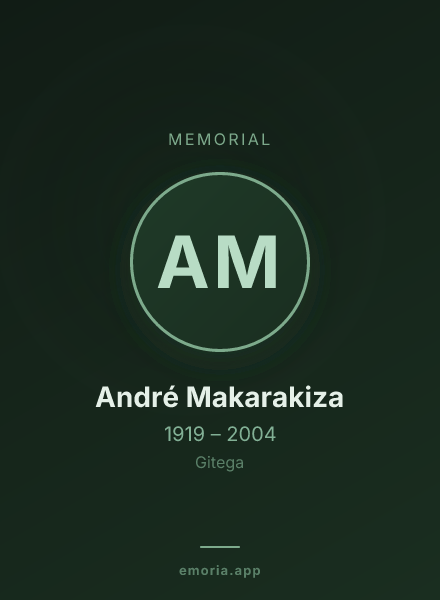 Memorial portrait of André Makarakiza