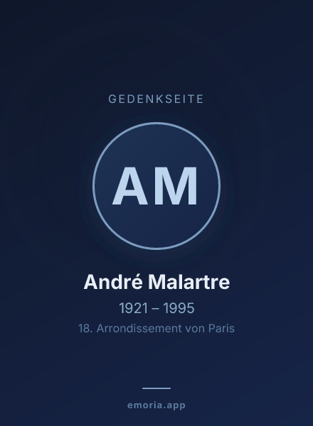 Gedenkportrait von André Malartre