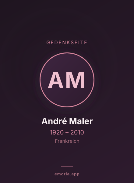 Gedenkportrait von André Maler