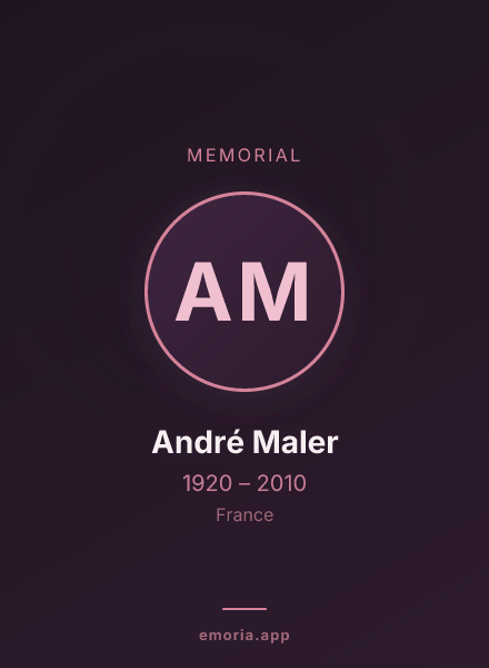 Memorial portrait of André Maler