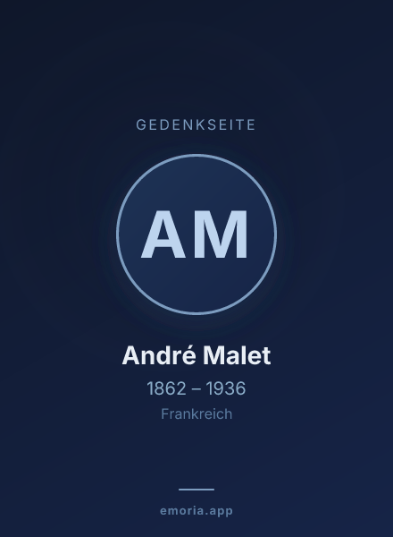 Gedenkportrait von André Malet