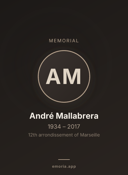 Memorial portrait of André Mallabrera