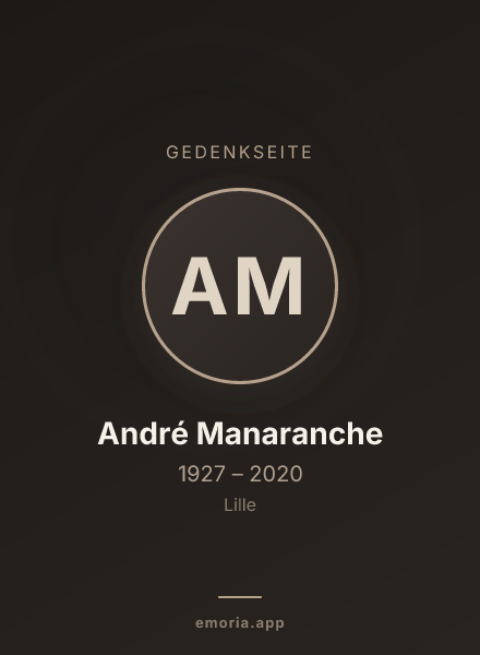 Gedenkportrait von André Manaranche