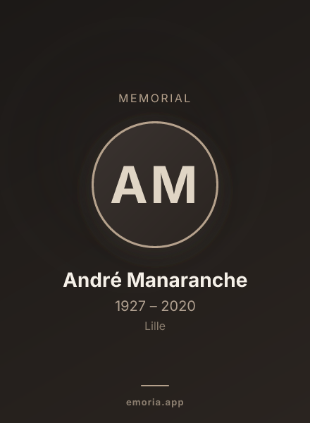 Memorial portrait of André Manaranche