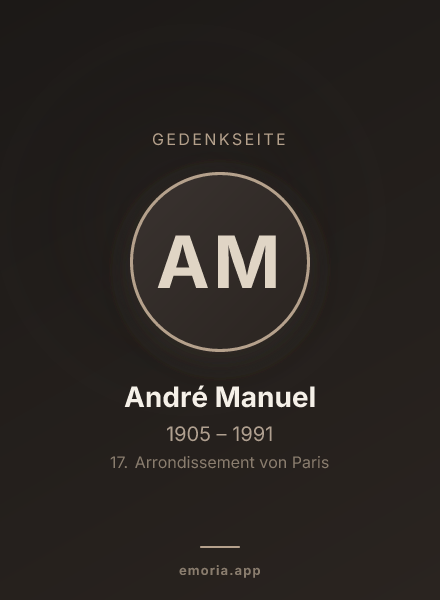Gedenkportrait von André Manuel