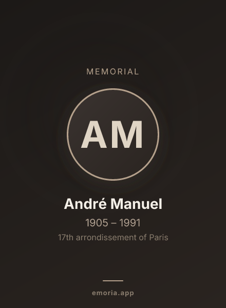 Memorial portrait of André Manuel