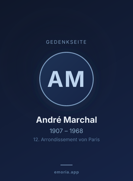 Gedenkportrait von André Marchal
