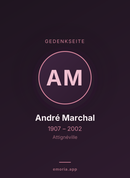 Gedenkportrait von André Marchal