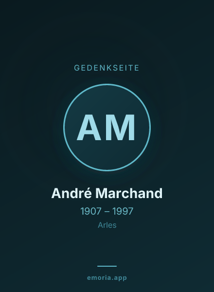 Gedenkportrait von André Marchand