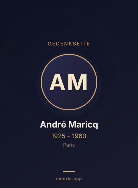 Gedenkportrait von André Maricq