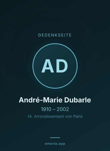 Gedenkportrait von André-Marie Dubarle
