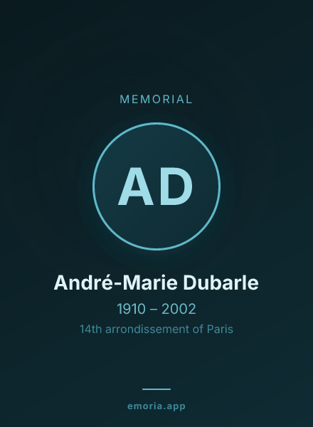 Memorial portrait of André-Marie Dubarle