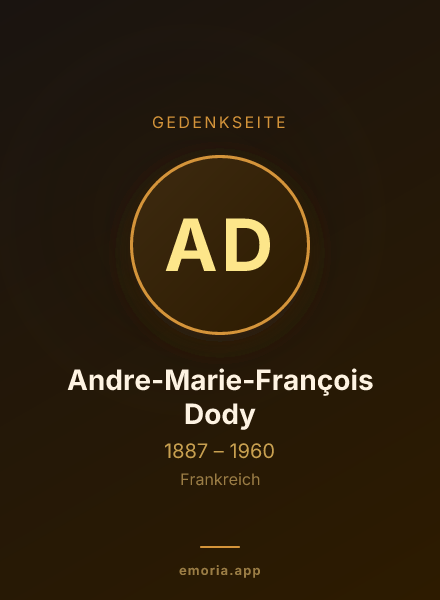 Gedenkportrait von Andre-Marie-François Dody