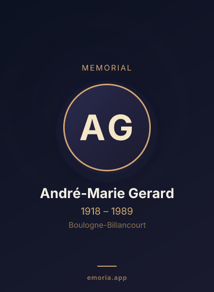 Memorial portrait of André-Marie Gerard