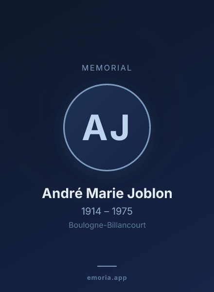 Memorial portrait of André Marie Joblon