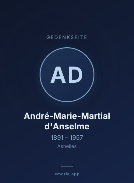 Gedenkportrait von André-Marie-Martial d'Anselme