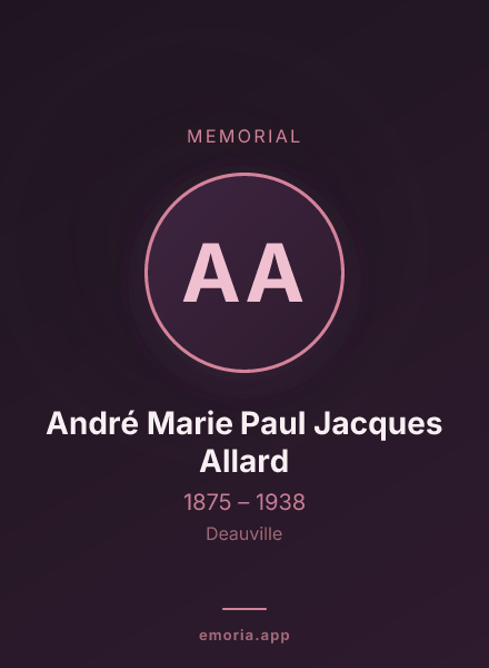 Memorial portrait of André Marie Paul Jacques Allard