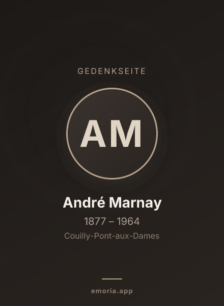 Gedenkportrait von André Marnay