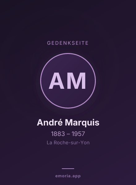Gedenkportrait von André Marquis