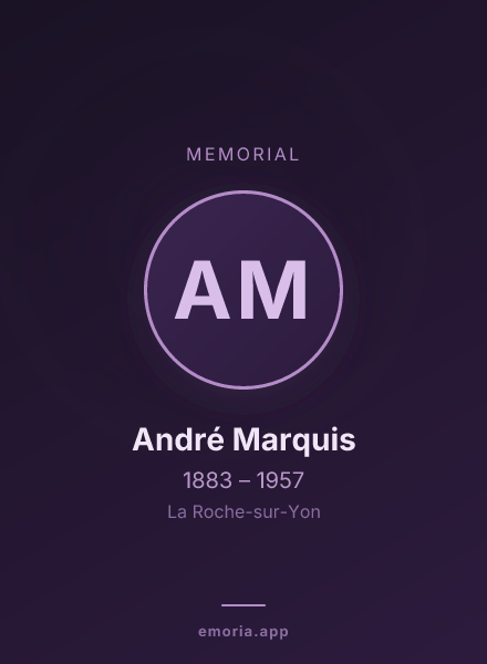 Memorial portrait of André Marquis