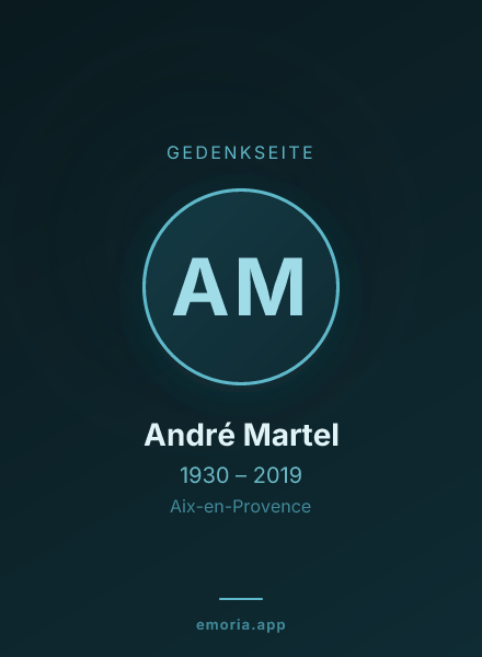 Gedenkportrait von André Martel