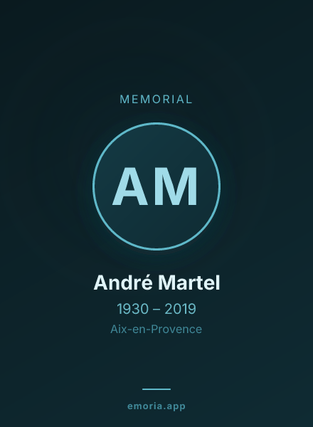Memorial portrait of André Martel