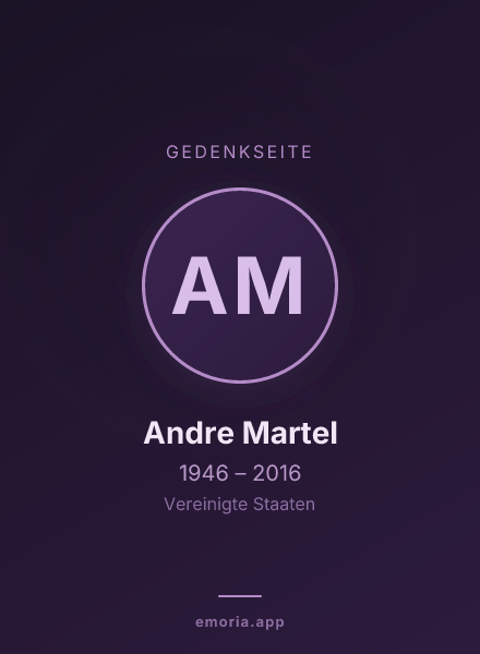 Gedenkportrait von Andre Martel