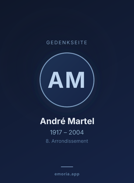 Gedenkportrait von André Martel