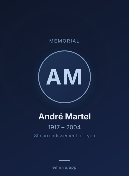 Memorial portrait of André Martel